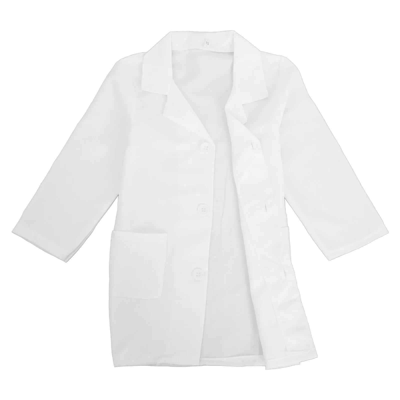 

White Lab Coat Science Costume For Halloween Party Role Play, Machine Washable Polyester Labcoat For