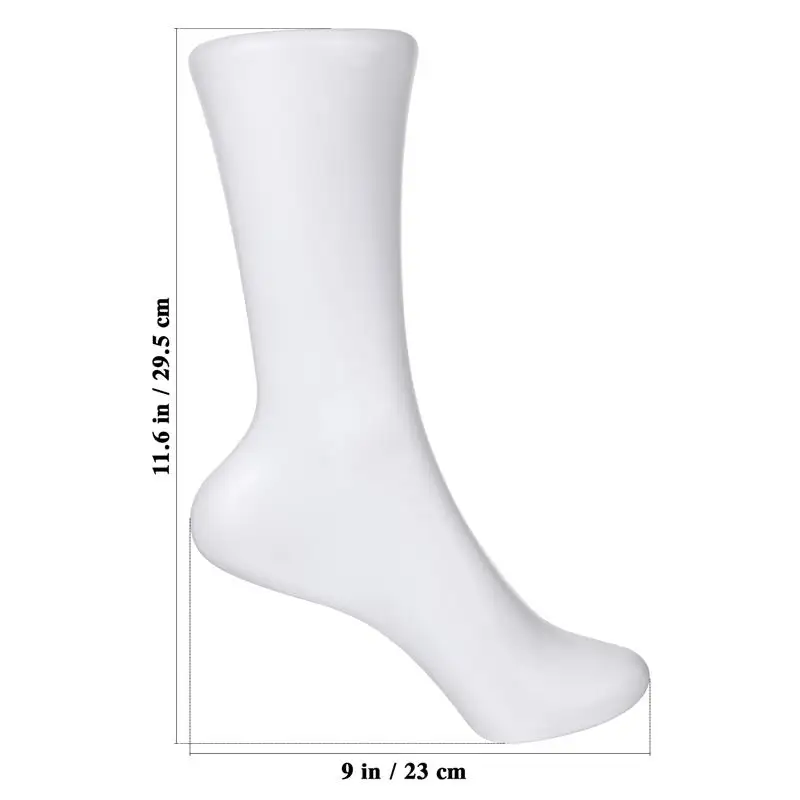 2PCS Female Foot Sock Sox Display Mold Short Stocking Mannequin White Female Shoes Filler Display Model Mannequin Foot Model