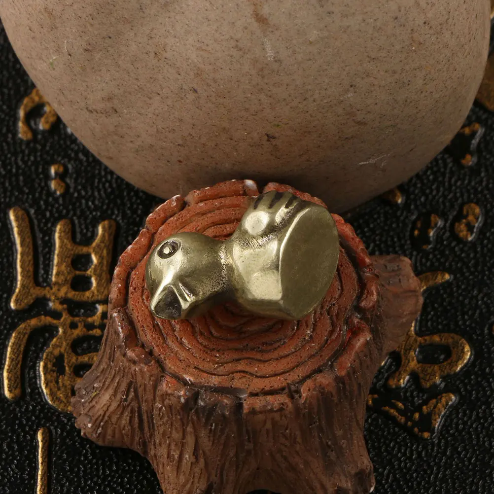 

Small Animal Sculpture For Home Decor Office Desk Tea Table Decoration Mini Duck Statue Golden Figurines