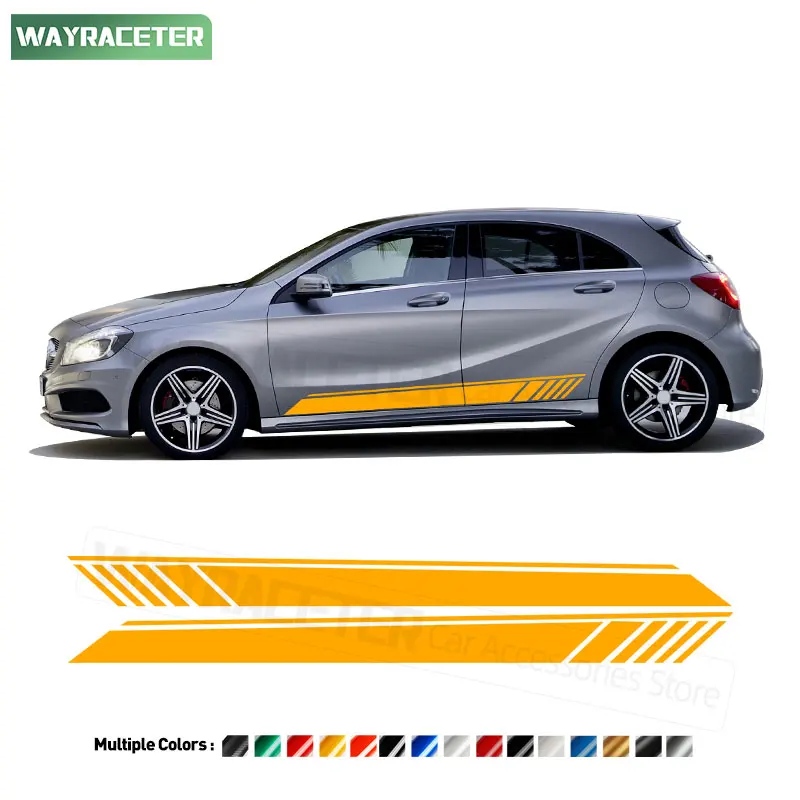 

Edition 1 A45 AMG дверная наклейка с боковыми полосками из углеродного волокна, виниловая наклейка для Mercedes Benz W176 A Class 2014 2015 2016 2017 A200 250