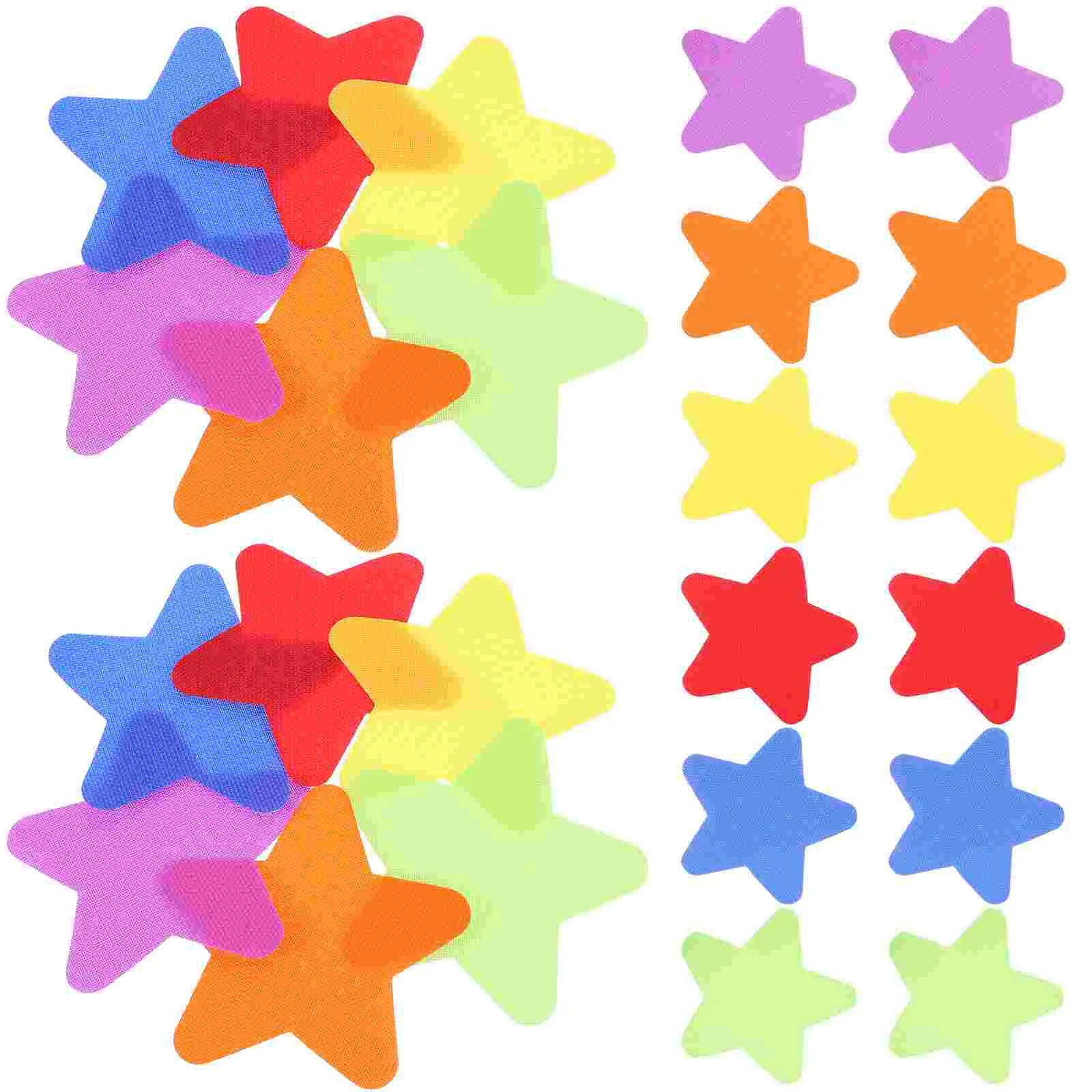 30 Pcs Logo Floor Spots Star Markers Sticker Carpet Puzzles for Adults Soft Nylon Sitting Child Nail