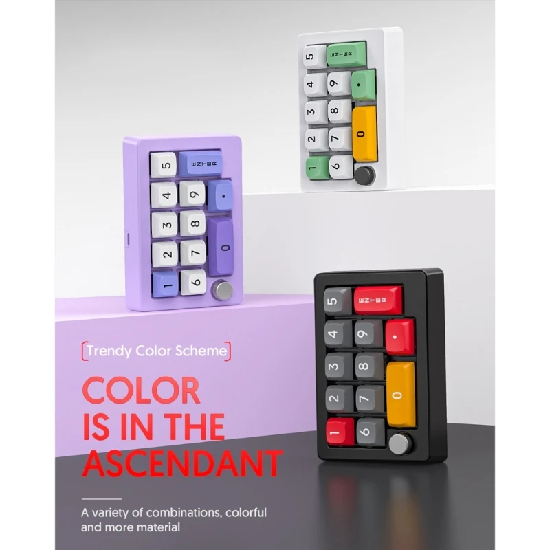 

Compact and Durable Programmable Numeric Keypad with Knob Macro Programming Function Easy to Use, No Driver Needed