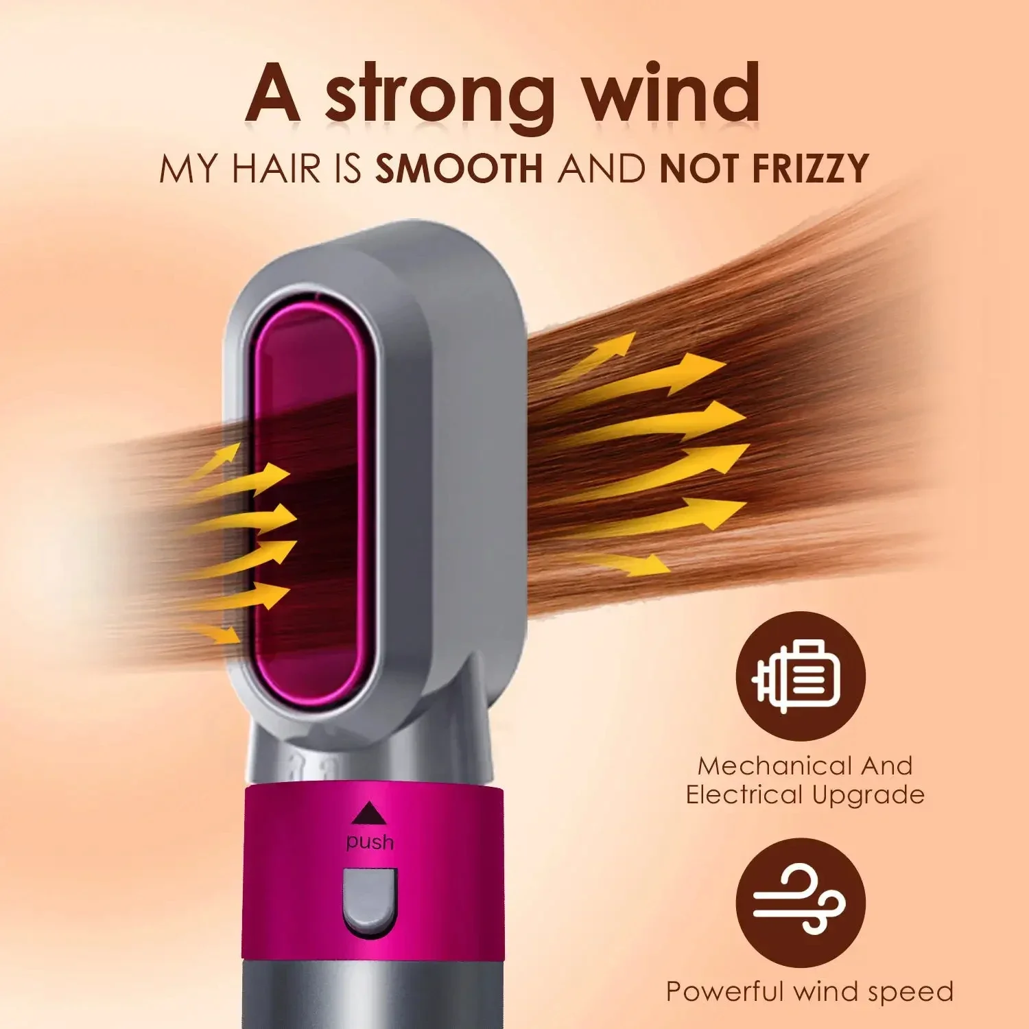 5 في 1 مجموعة أمشاط ساخنة لمجعد الشعر، مكواة تجعيد احترافية، أداة تصفيف الشعر، أداة تصفيف الشعر، مجفف شعر منزلي