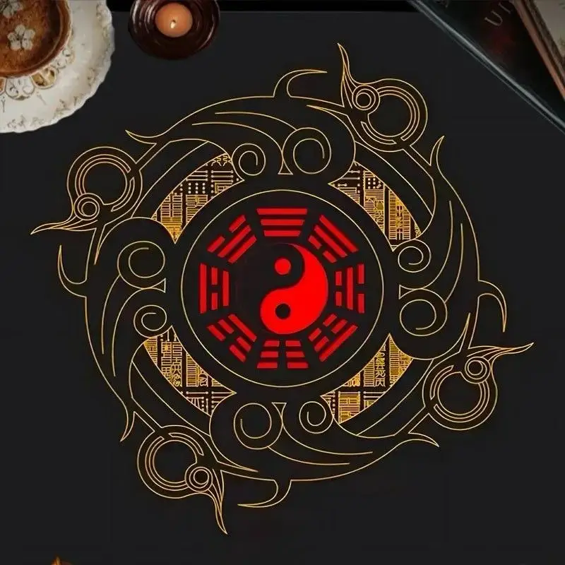 Eight Trigrams, Yin and Yang, Mysterious Tarot Altar Cloth, Witchcraft, Spiritual Ceremony, Home Decoration, Divination Pad