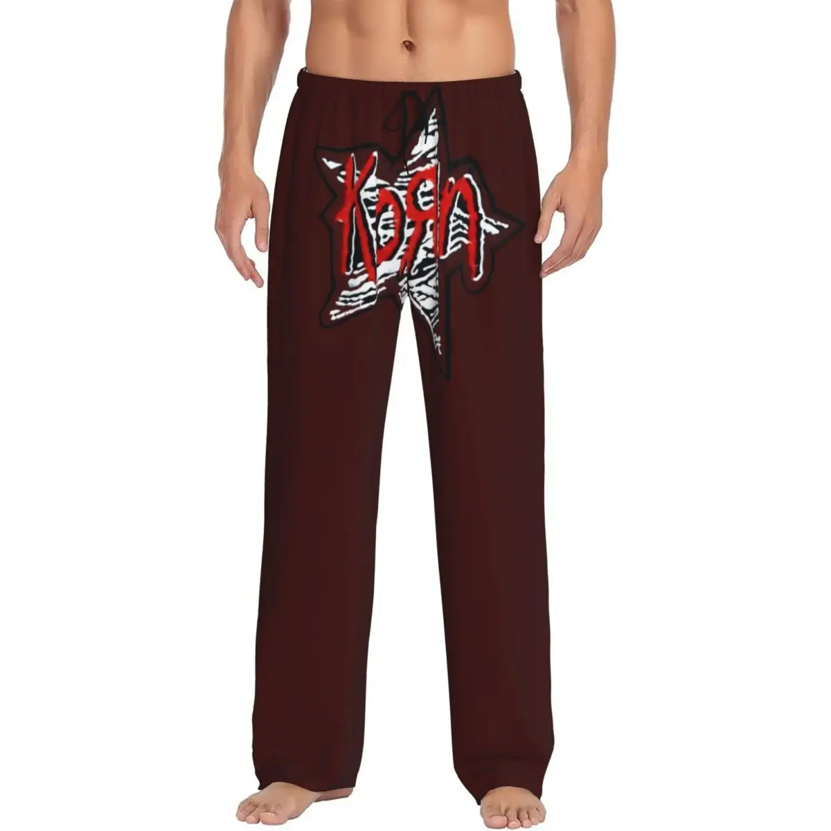 

Custom Korns Rock Roll Pajama Pants for Men Heavy Metal Music Lounge Sleep Drawstring Sleepwear Bottoms with Pockets