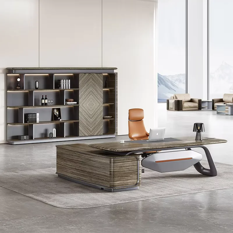 Luxury Office Furniture L Shape CEO Manager Office Presidential Modern Office Furniture Executive Desk