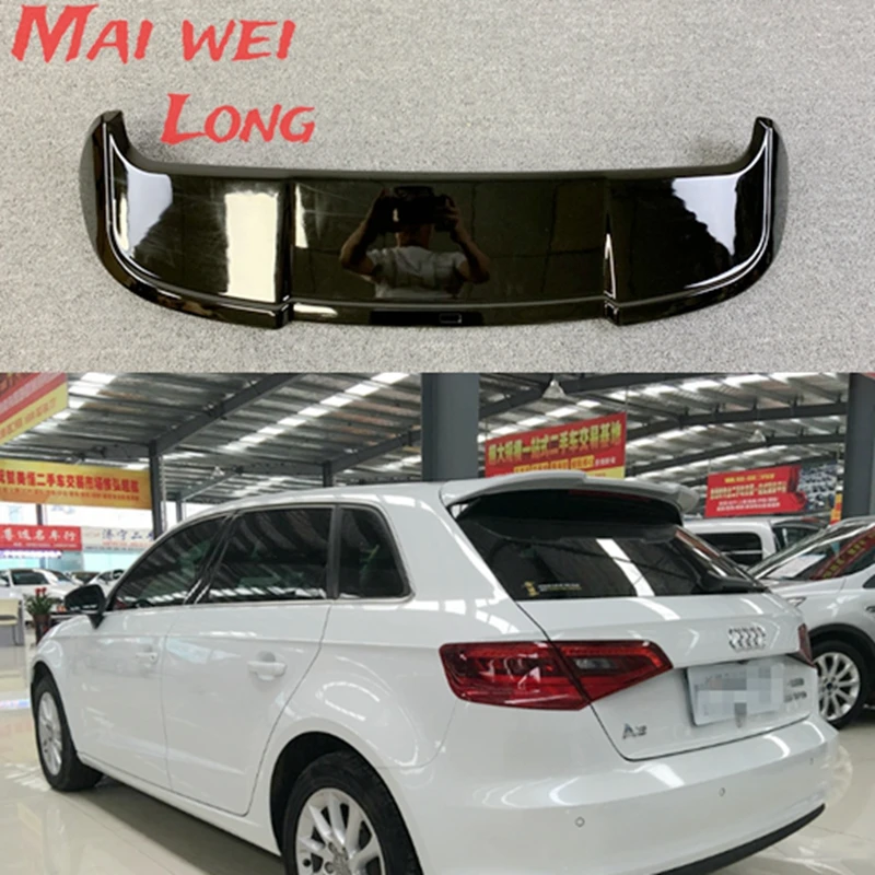 Car Styling Abs Plastic Unpainted Color Rear Spoiler Trunk Wing Decortaion 1pcs For 2014-2018 Audi A3 S3 Hatchback Spoiler