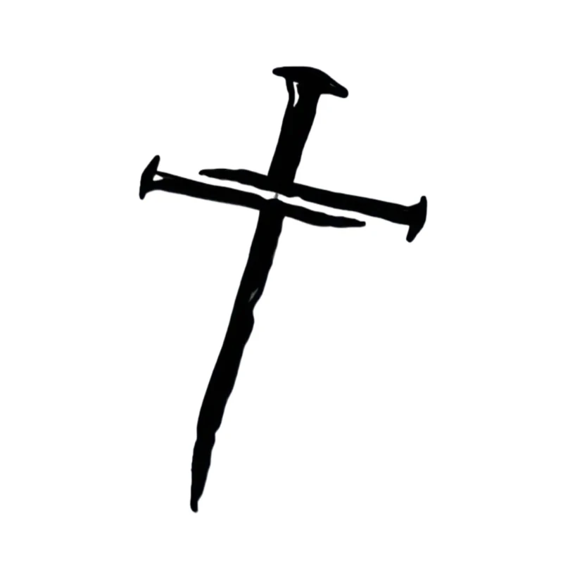 

Crossing Of Nails Decal Sticker Christian Religious Symbol Decorative Vehicle Sticker Upgrades for Car Trucks Laptops