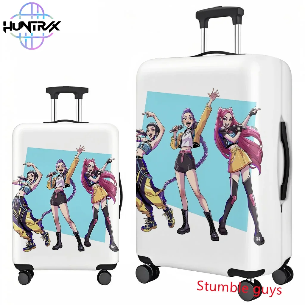 

Kpop Demon Hunters Suitcase Cover Travel Protector Fits 18-32 Inch Luggage Anime Print