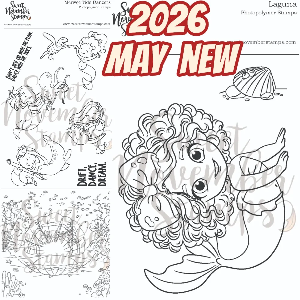 Set de Sellos Transparentes de Sirena de Dibujos Animados - Mermees So Emotional, Plantilla para Álbum de Fotos, Decoración Hecha a Mano, Novedad de Mayo 2026