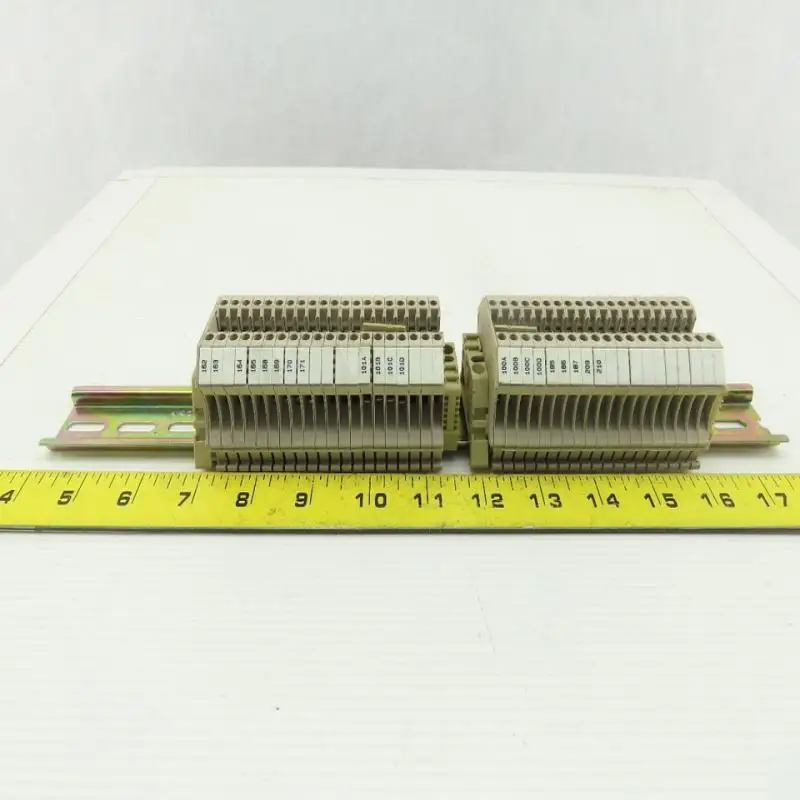 

Wdu2.5 Din Rail W/39 Terminal Block Strip 14" Oal Lot of 2 New Ready Stock Industrial Automation Pac Dedicated Plc Pro