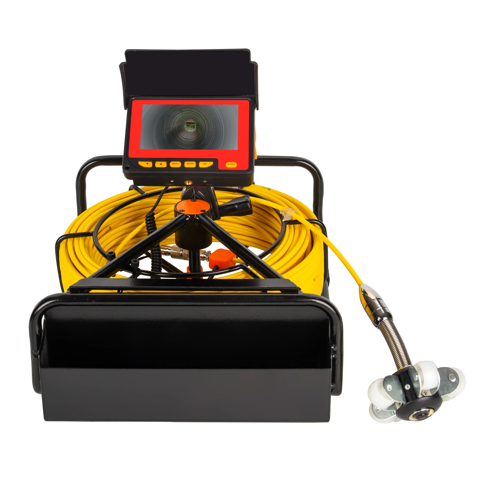 20M Cable Municipal Pipeline Inspection Camera 4.3-Inch Color Screen CMOS Memory Card Night Vision Waterproof for Pipe