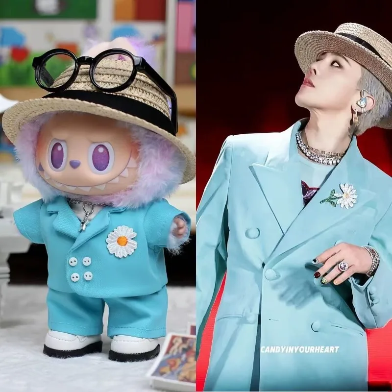 

One, two, three generations of LABUBU baby clothes Labubu G-Dragon GD suit Korean wave series Gaoding star with the same suit.