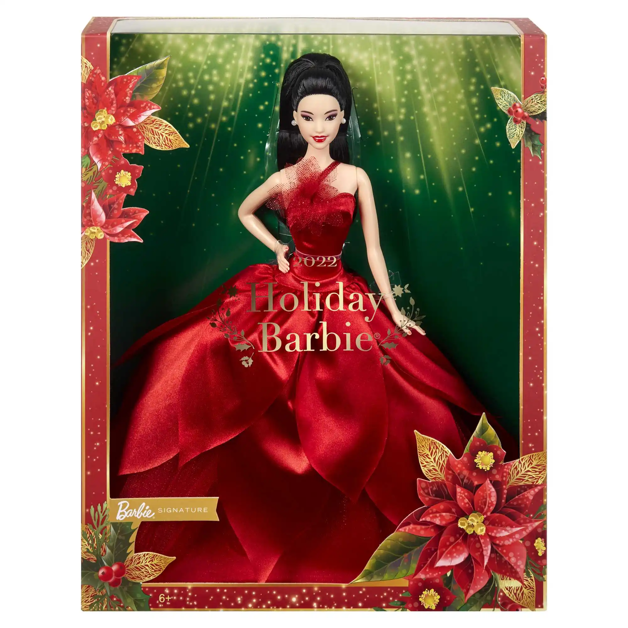 100% Original 2022 New Barbie Signature Holiday Barbie Doll Asian Toys for Girls Christmas Gifts Genuine Top Brand