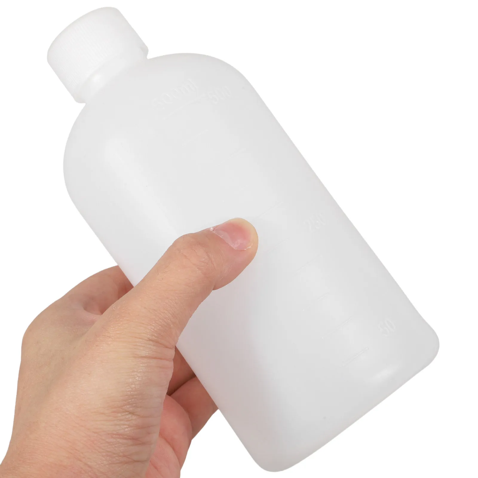 2Pcs 500Ml Plastic Reagent Bottle Narrow Mouth Leakproof Sealed Chemical Container for Water Lotion School