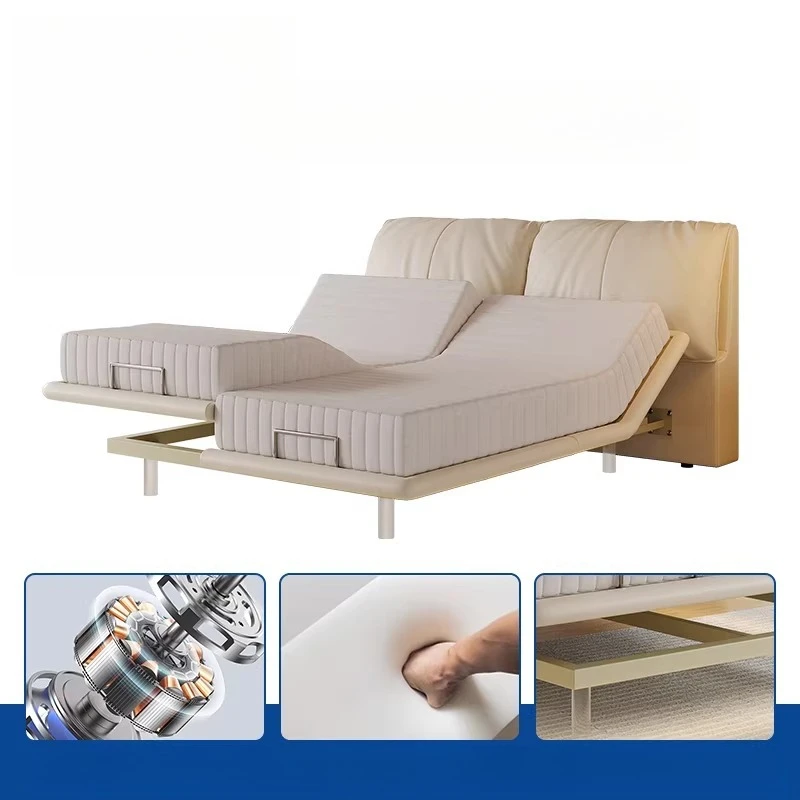 Multifunctional black technology automatic intelligent electric bed, husband and wife do not disturb each other double