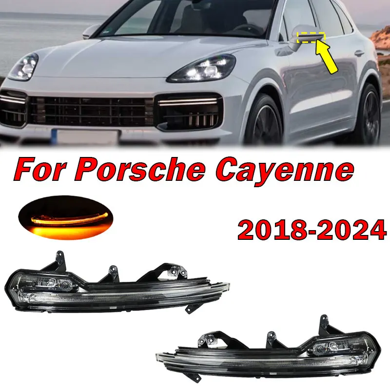 

For Porsche Cayenne 2018-2024 Rear View Mirror Lamp LED Turn Signal Light Pointing Lamp Car Light Assembly 9Y1949102D 9Y1949101