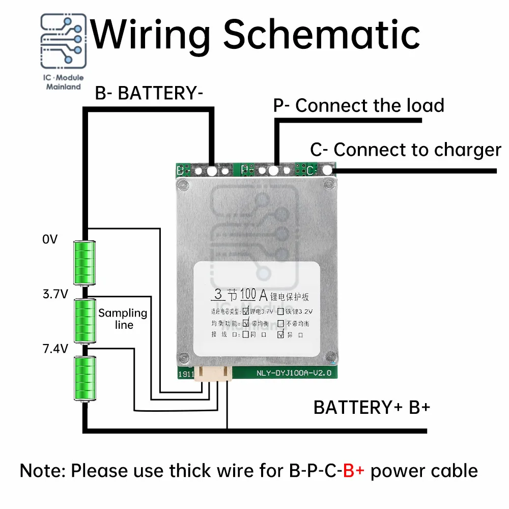 3S 16S 12V 60V 50A 65A Continuous Current 90A-100A Peak Current 18650 Battery with Equalisation Li-ion Battery Protection Plate