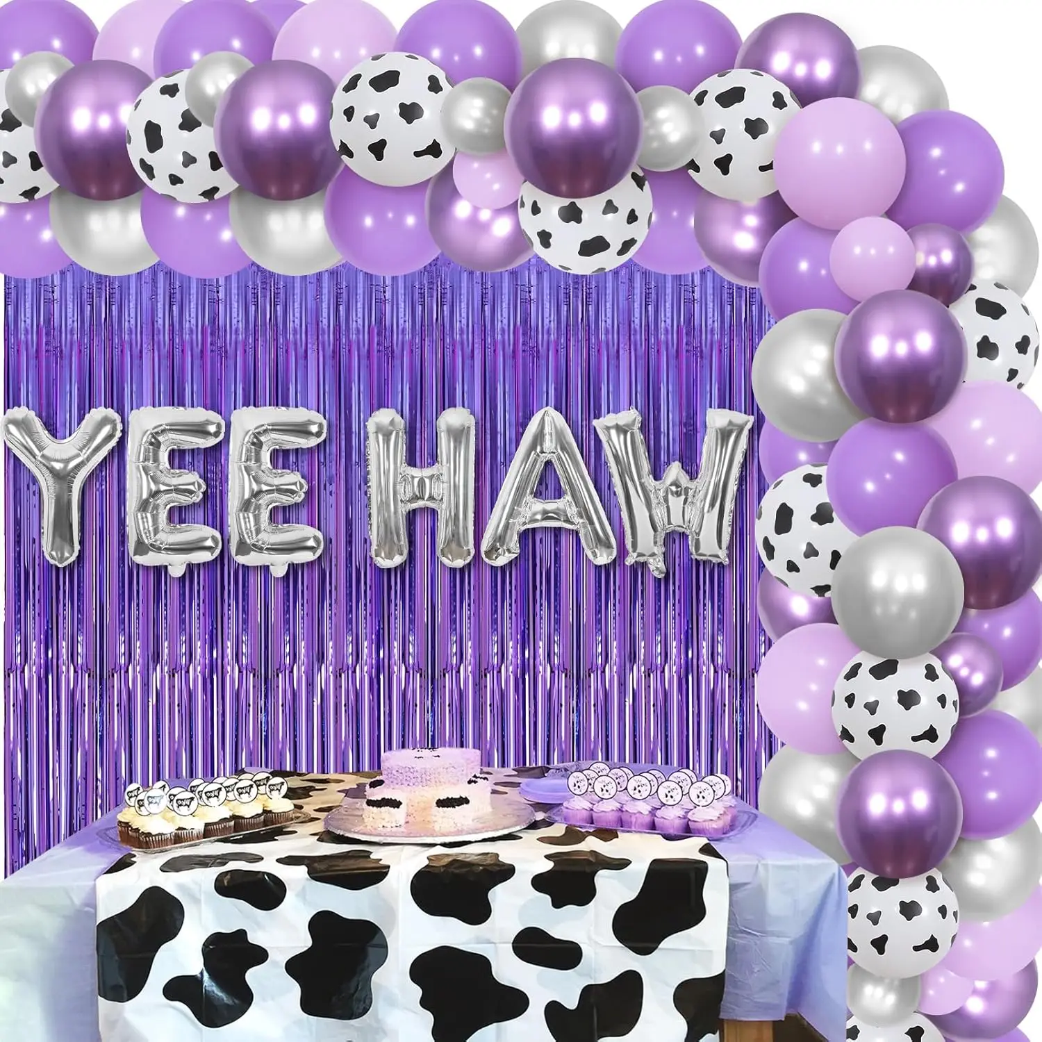 

Kreatwow Balloon Garland Kit for Bridal Shower, Western Cowgirl, Bachelorette Party Decoration, Purple Yeehaw, Disco Supplies