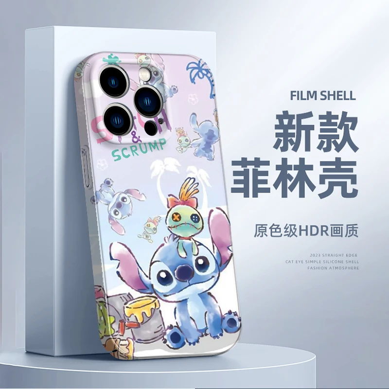 

Stitch Anime For Apple iPhone 14 13 12 mini 11 8 7 X XR XS MAX Pro Plus Feilin Film Hard Luxury Phone Case Coque Capa Fundas