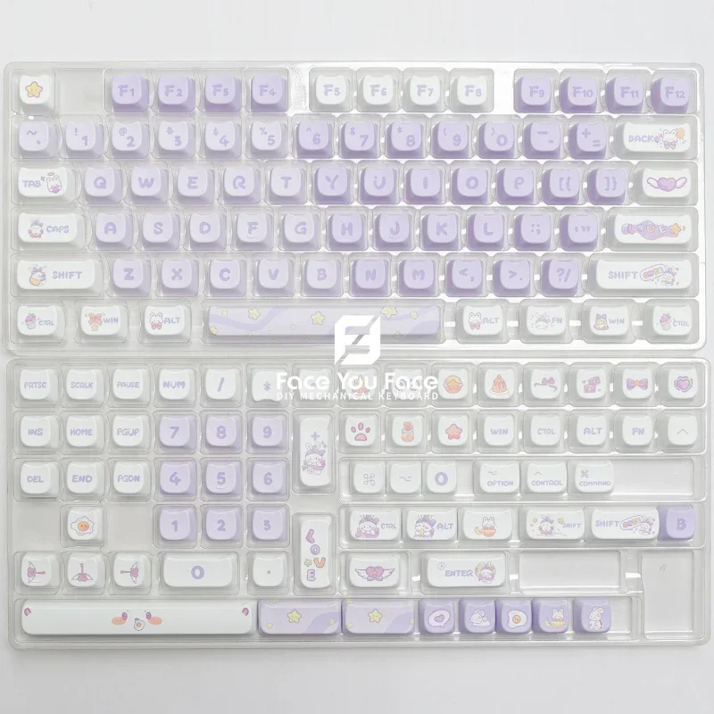 Dream Rabbit 140 Keys/set  MAO Profile GMK PBT Keycaps for Mechanical Keyboard  Dye Sublimation Gaming Keycap Custom Gk61