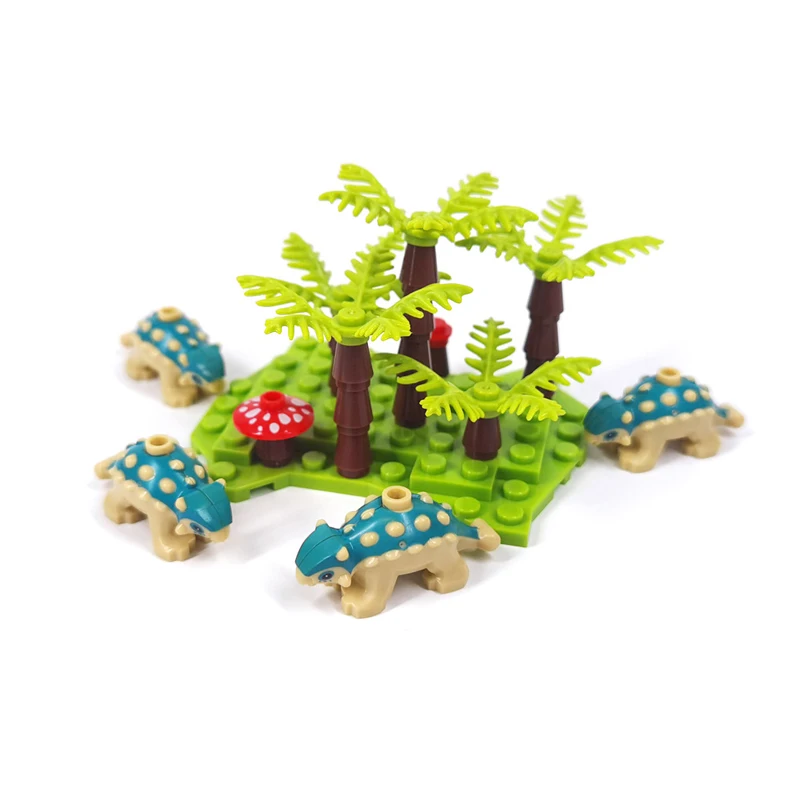 MOC City Animal Building Blocks Zoo Model Accessories Crocodiles Leopard Bears Panda Chimpanzee Wolf Cows Bricks Kids Toys Gifts