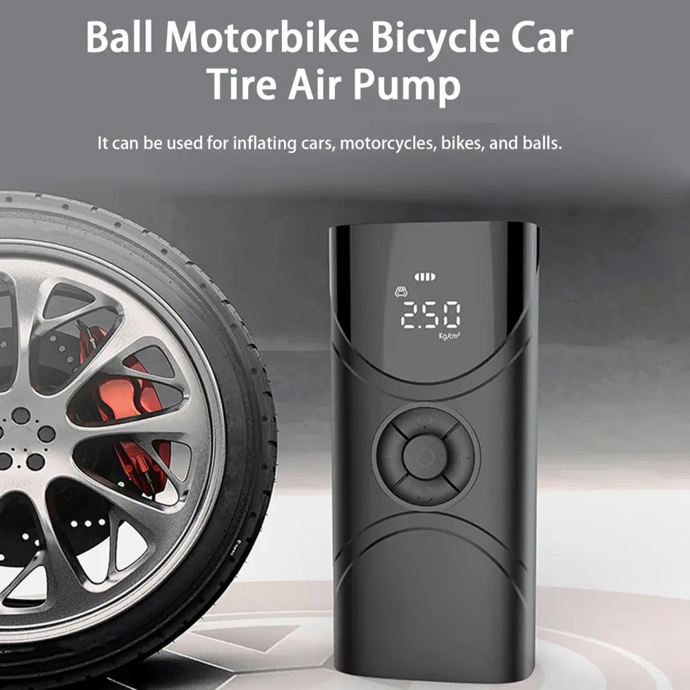 Air Pump  Convenient with LED Light Compact  Car Tire Portable Air Compressor Auto Supplies