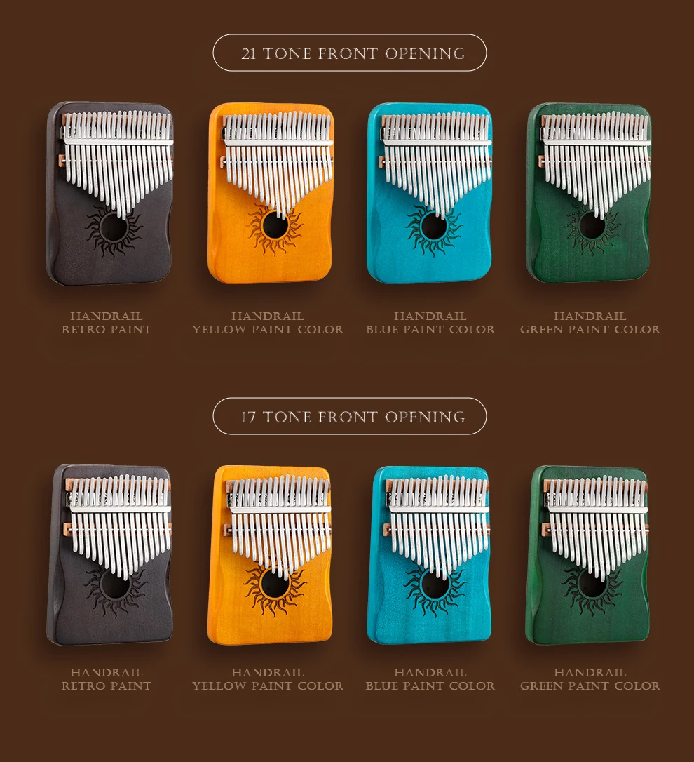 Hluru 17-Tasten-Kalimba aus Ahornholz, 21 Tasten, Daumenklavier, tragbares Fingerklavier für Anfänger, Mbira, Geschenk für Kinder und Erwachsene – Detail 3