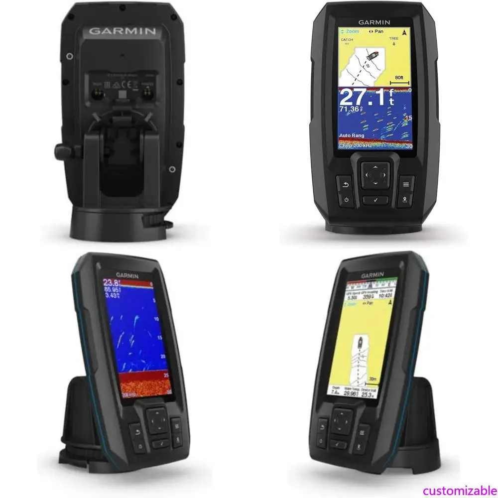 جهاز Garmin Striker Plus 4 Fish Finder مع محول طاقة مزدوج الشعاع