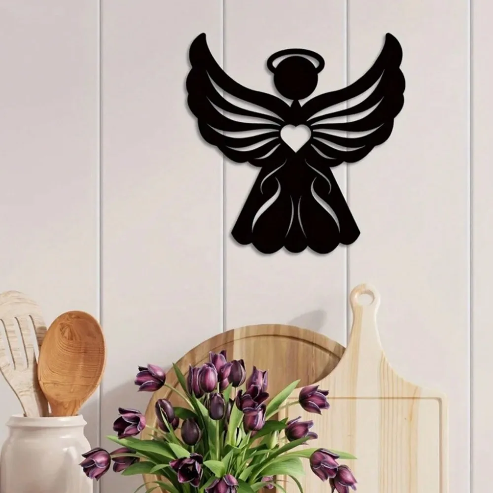 1PC Angel Metal Wall Ornament - Exquisite Craftsmanship, Perfectly Fits Living Rooms/Doorways/Bedrooms & Other Spaces