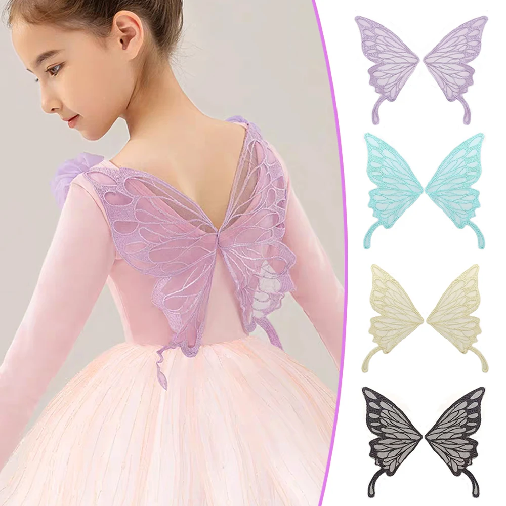 Butterfly Pattern Back Collar Tulle Lace Applique Lace Neckline Collar Sewing Craft Sew On Patches Lace Mesh Bottom Fake Collar