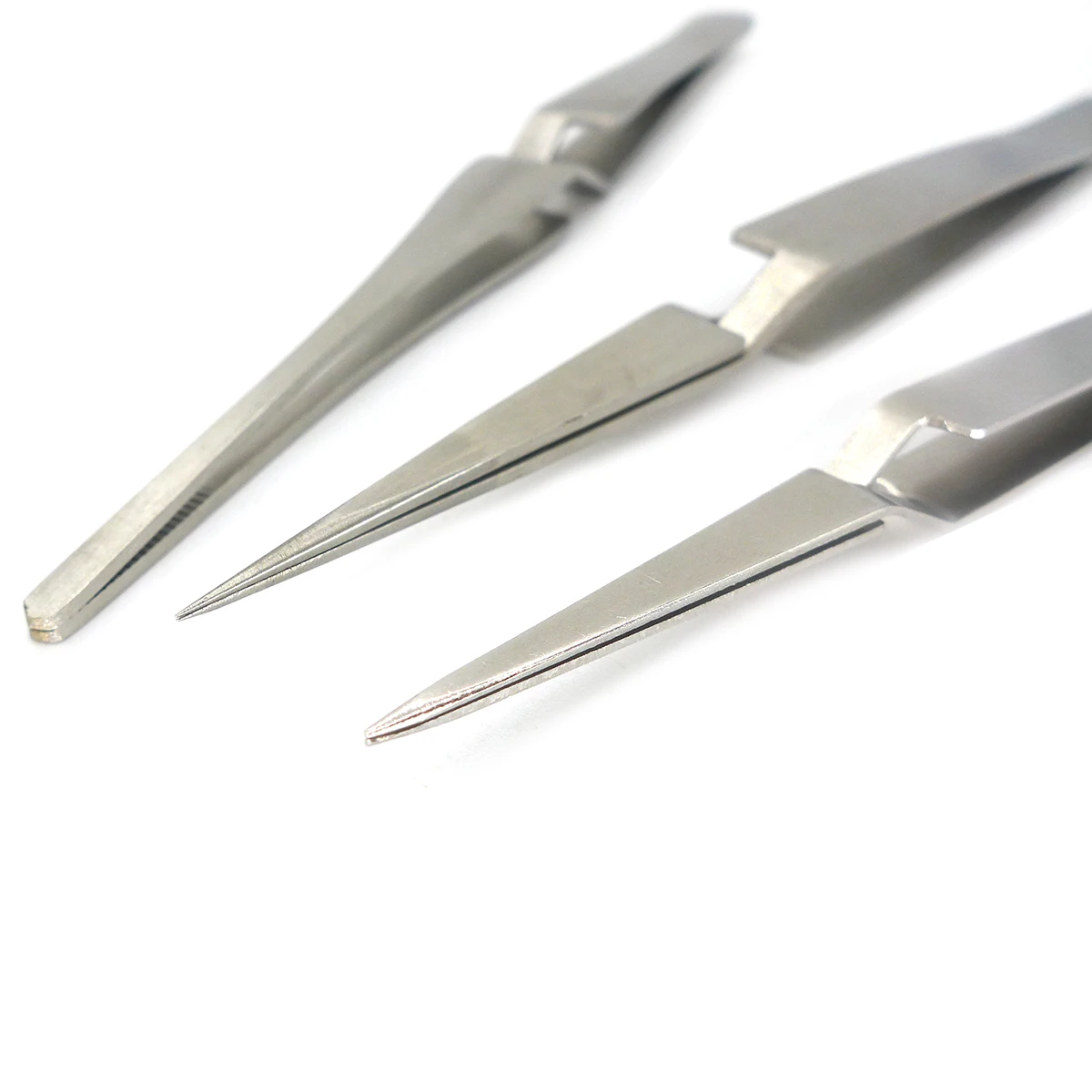 Stainless Steel Tweezers Cross Reverse Round Head Reverse Fork Nie Pointed Labor-Saving Pinch Fixed Self-locking Clip Philately