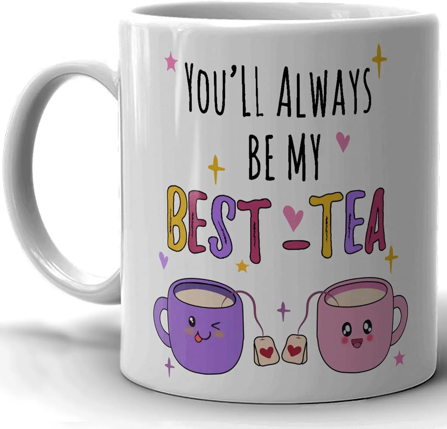 

Best-Tea Mug – Coffee Tea 11oz Ceramic Mug - Best Friend Birthday Gifts for Women, Bestie Gifts, Sisters Gift