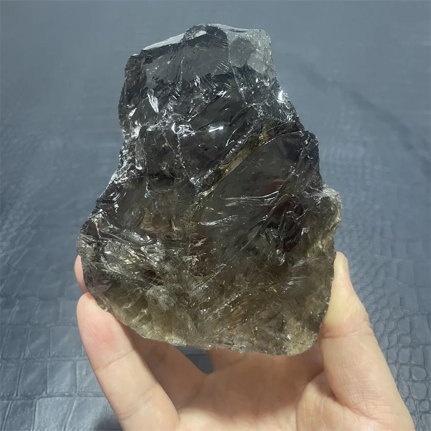 natural smoky crystal quartz rough divination tea color raw stone Ore Home Decor & Gifts-Perfect for Living Room Unique Gift