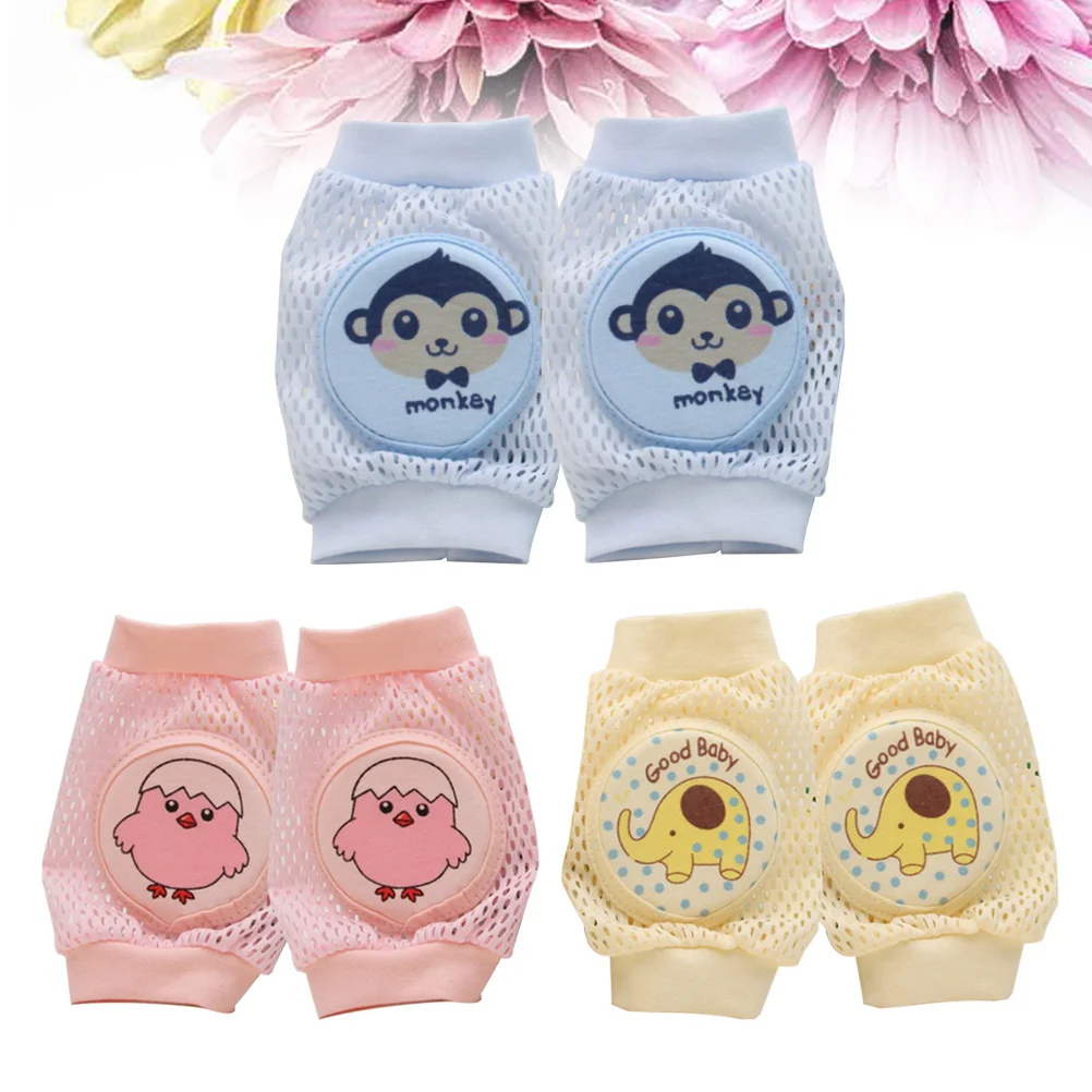 

3 Pairs Knee Pads for Crawling Babies Infant Kneepads Protector Baby Mesh Toddler