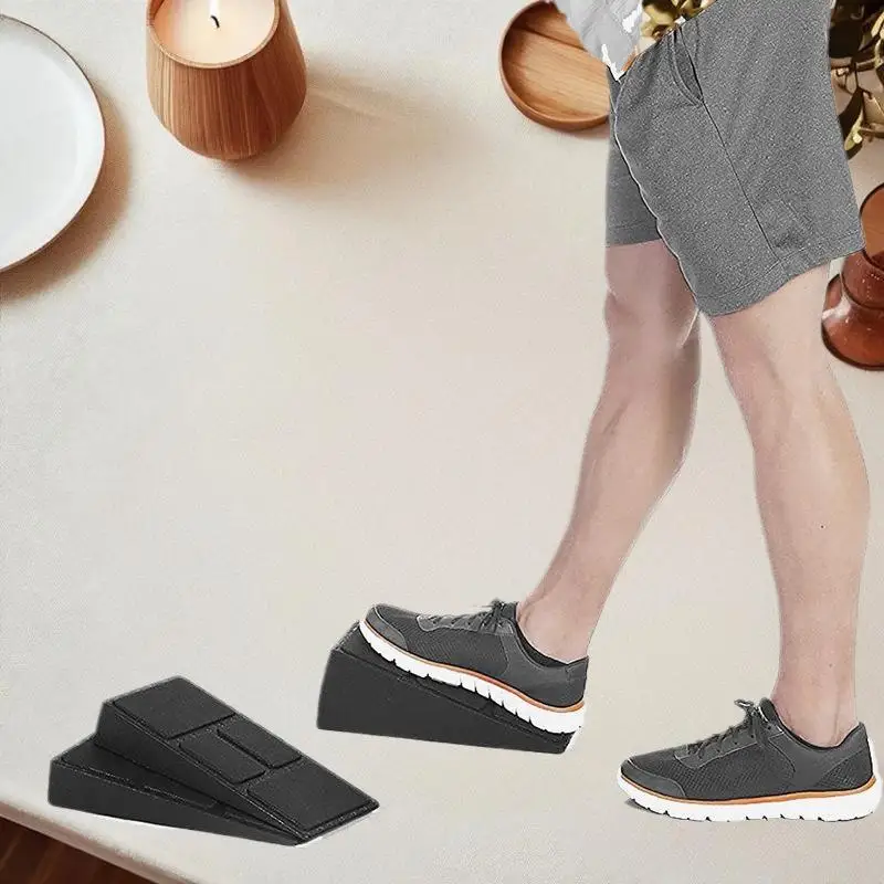 معدات اللياقة البدنية المتينة 3 في واحد - نقالة الساق، إسفين إسفنجي القرفصاء، لوح مائل لرفع الساق، ملحق إسفين اليوغا سهل التركيب #2