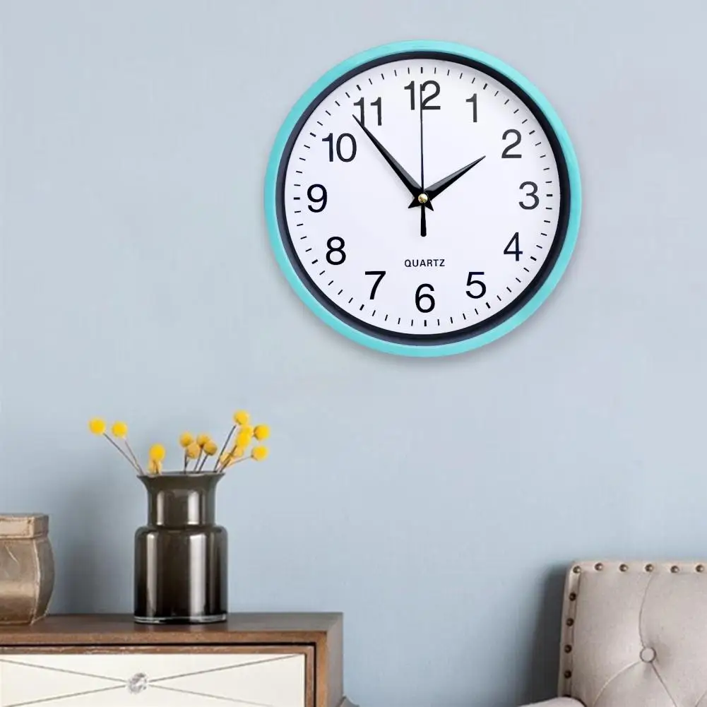 8 Inch Wall Clock Silent Non-Ticking Large Number Hanging Clock Durable Sleek Design Round Clock For Home Office Decoration