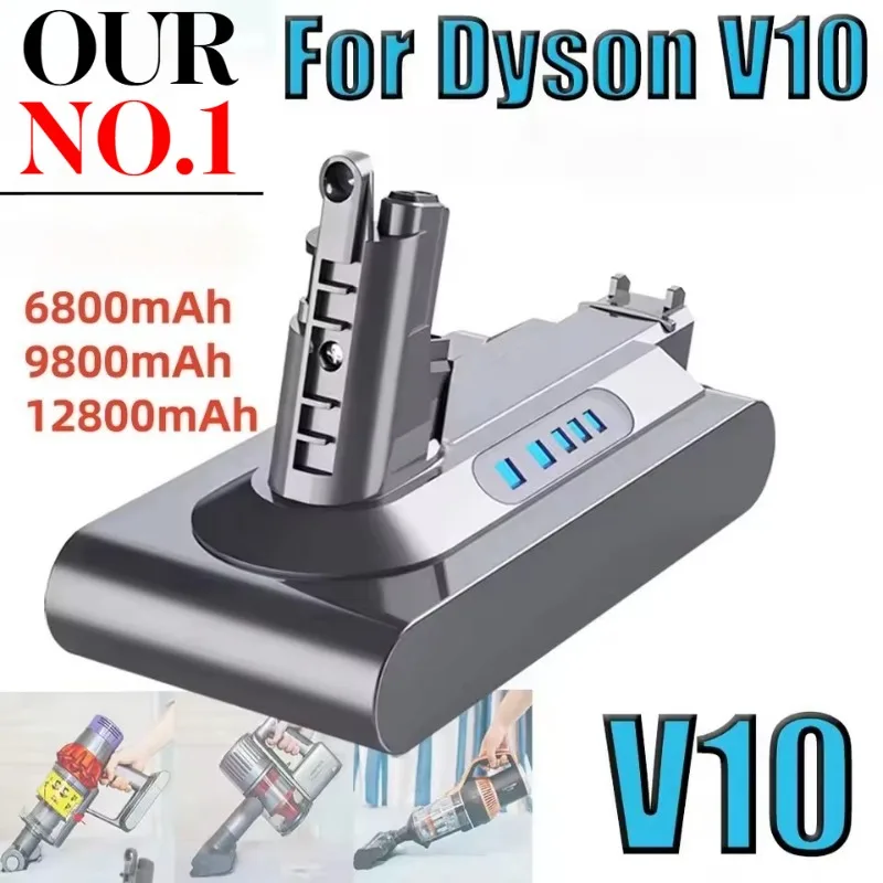 

Новая улучшенная литиевая аккумуляторная батарея 2025 года, 25.2В, 12800мАч, для пылесоса Dyson Cyclone V10 Absolute SV12 V10