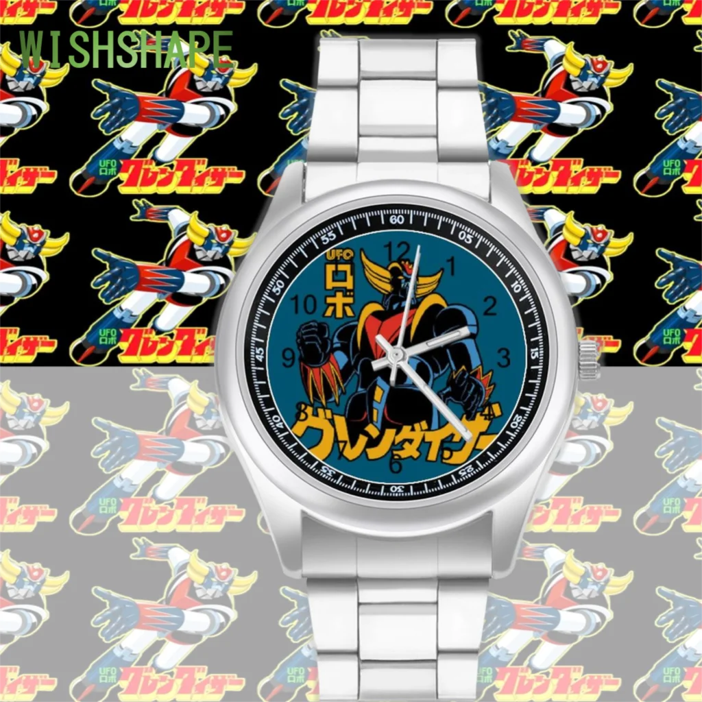 Goldorak Quartz Watch Atlas UFO Robot Anime Men Wrist Watch Grendizer Design Stainless Outdoor Photo Wristwatch