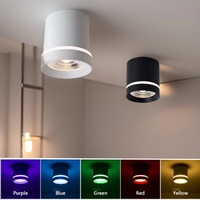 Tuya Smart Life COB Spot Lights Dimmable Color Changing Downlight Surface Mounted LED Ceiling Light Indoor Bedroom Hotel Kitchen