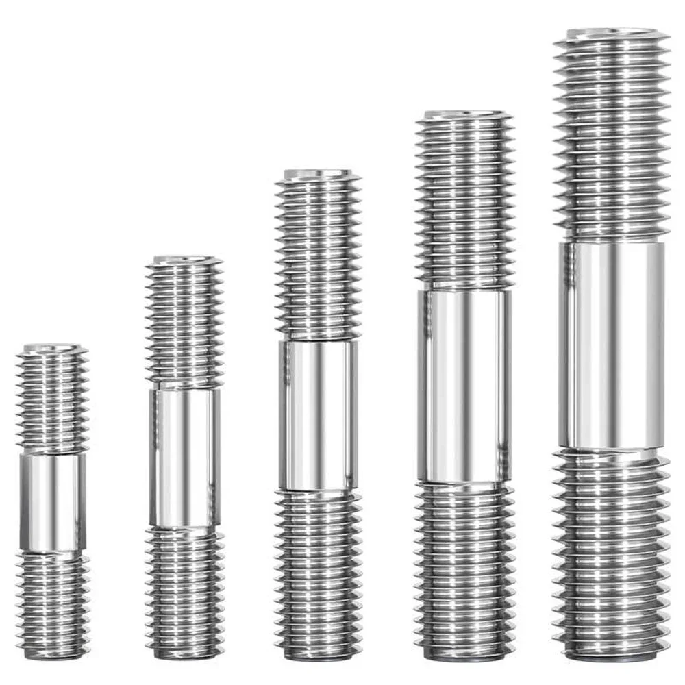 1 Pcs Double End Threaded Stud Bar Rod Bolts 304 Stainless Steel Screws Size M24x60mm M24x100mm M27x200mm M30x190mm M36x100mm