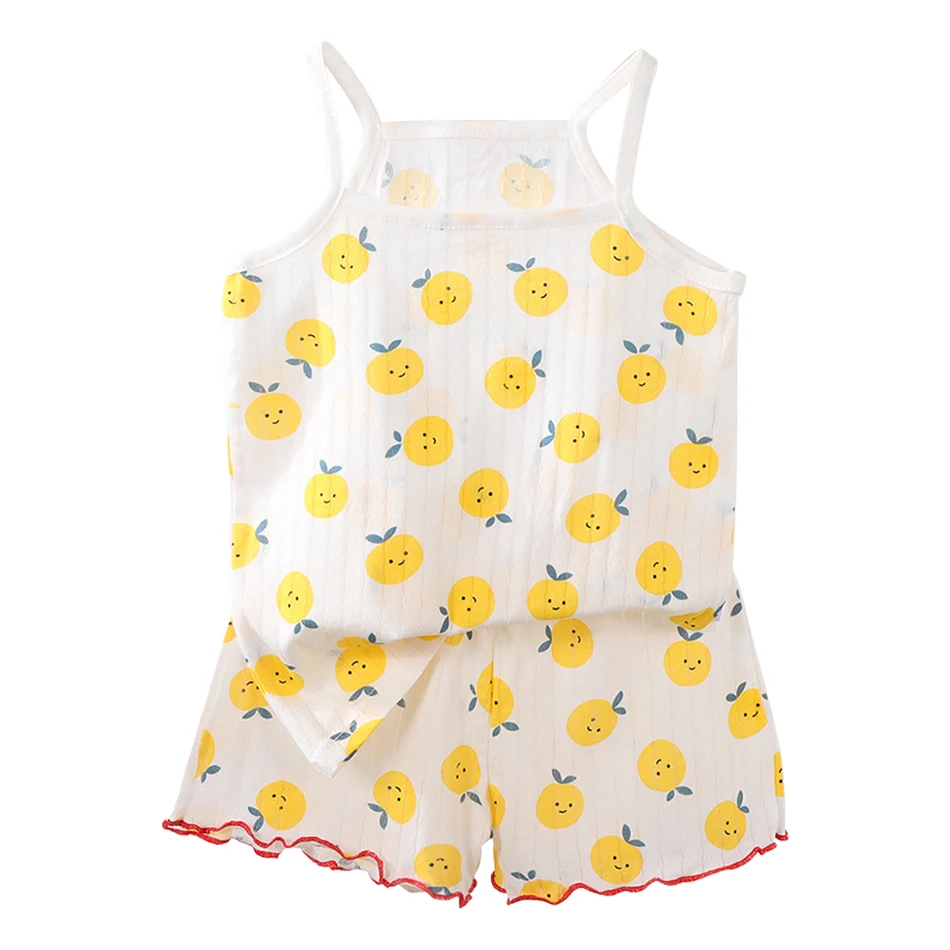 2025 الصيف رقيقة الكرتون طباعة المتسكعون أكمام ملابس خاصة السراويل فتاة صبي أعلى ملابس الأطفال مجموعة الأطفال منامة مجموعات #3