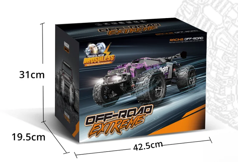 208E 1/10 스케일 4WD 브러시리스 RC 자동차 원격 제어 장난감 2.4G 브러시리스 원격 제어 자동차 14세 이상 성인 및 어린이용 장난감