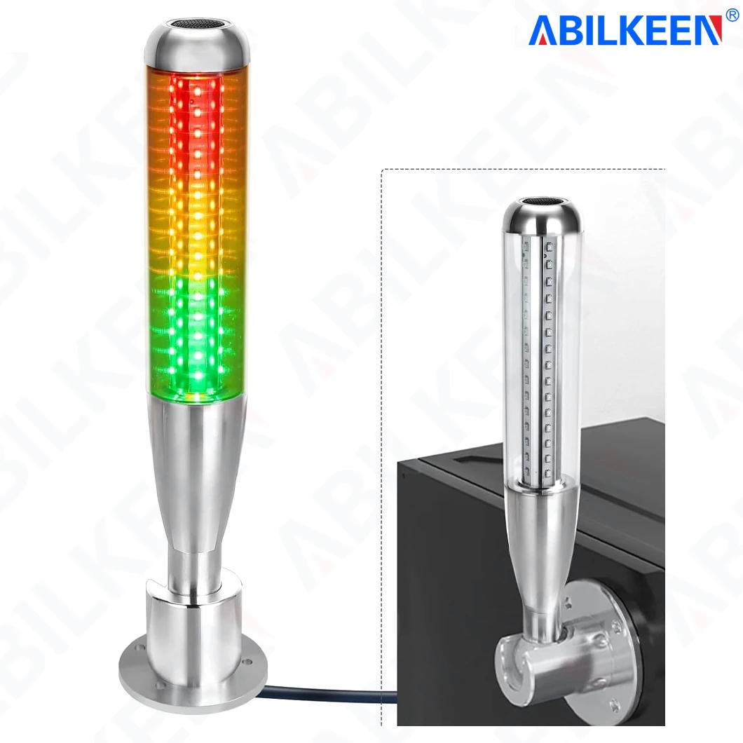 

Светодиодный трехцветный сигнальный фонарь TF-06Q-J с постоянным и мигающим режимом освещения, 24В DC, 3-слойный алюминиевый сплав, для промышленного оборудования и станков