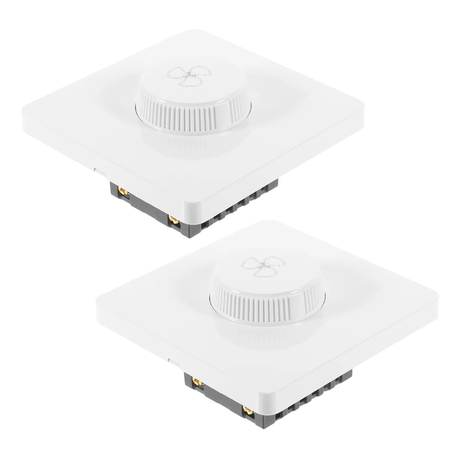 

Комплект из 2-х пластиковых настенных контроллеров скорости вентиляторов, умная панель управления потолочными вентиляторами с регулировкой температуры для внутренней вентиляции