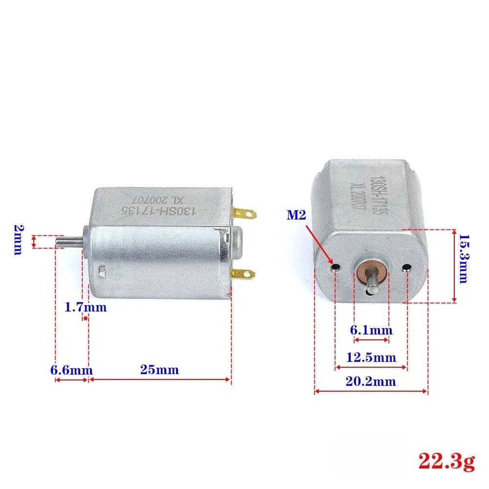 1PC FK-130SH-17135 Carbon Brush Quiet Motor DC 3V 5V 6V 11000RPM High Speed for Toy Car Boat Fan Model