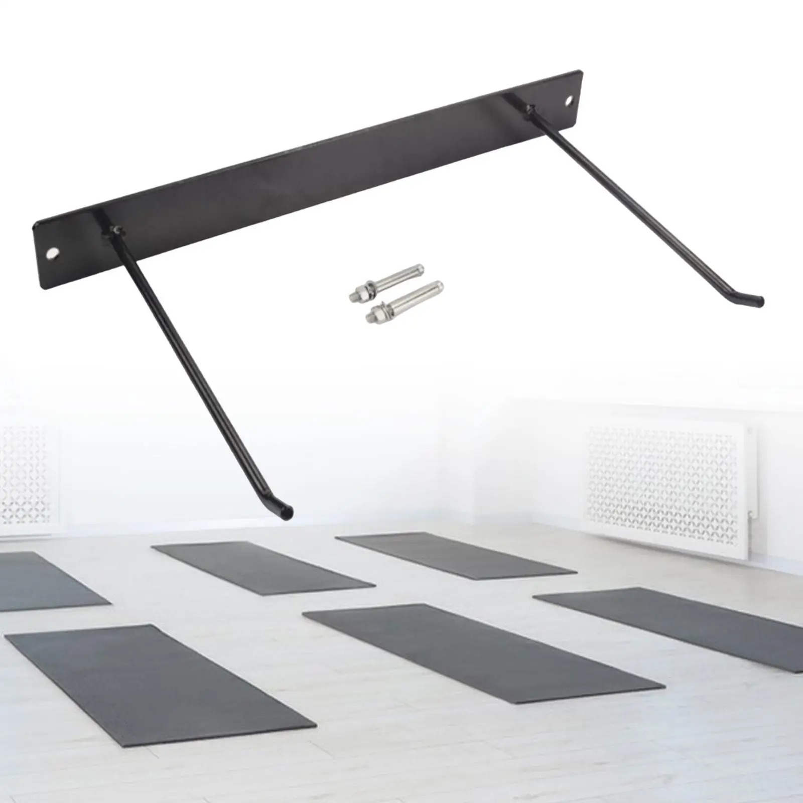 

Mat Storage Rack Mat Organizer Holder, Can Hold 15 Mats, Space Saving Hanging Mat Rack, for Mat Board