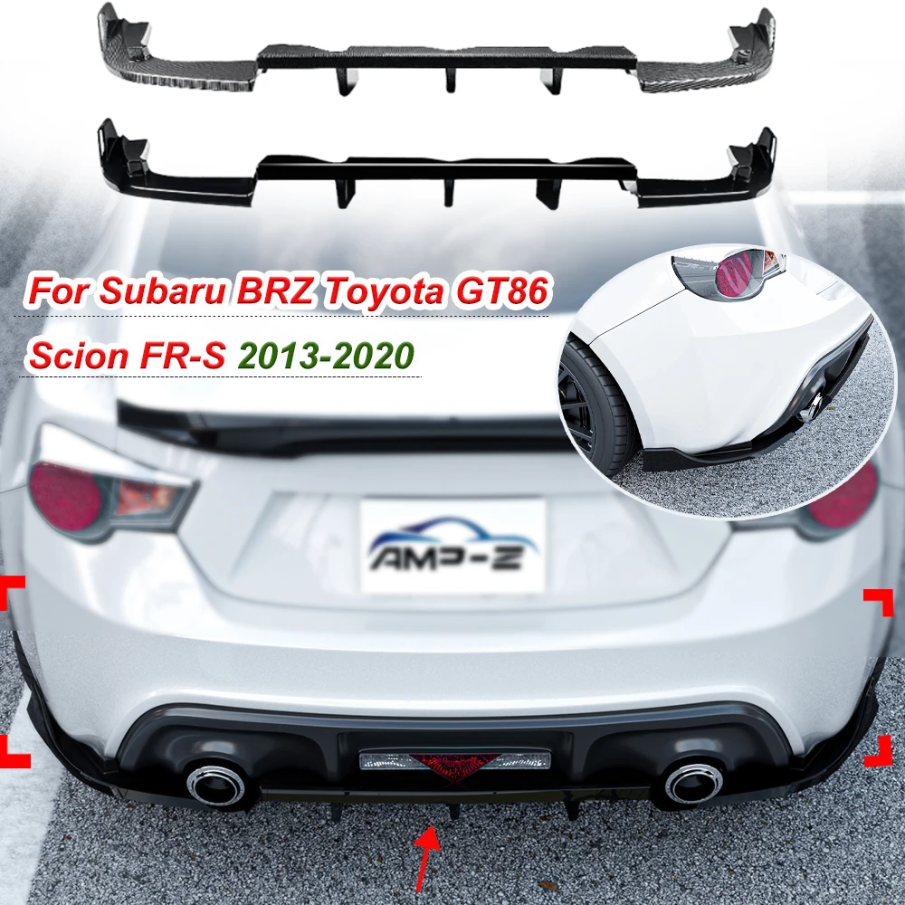 For Subaru BRZ Toyota GT86 Scion FR-S 2013-2020 Rear Lip Spoiler Corner Car Body Kit Modification Protective Glossy Black