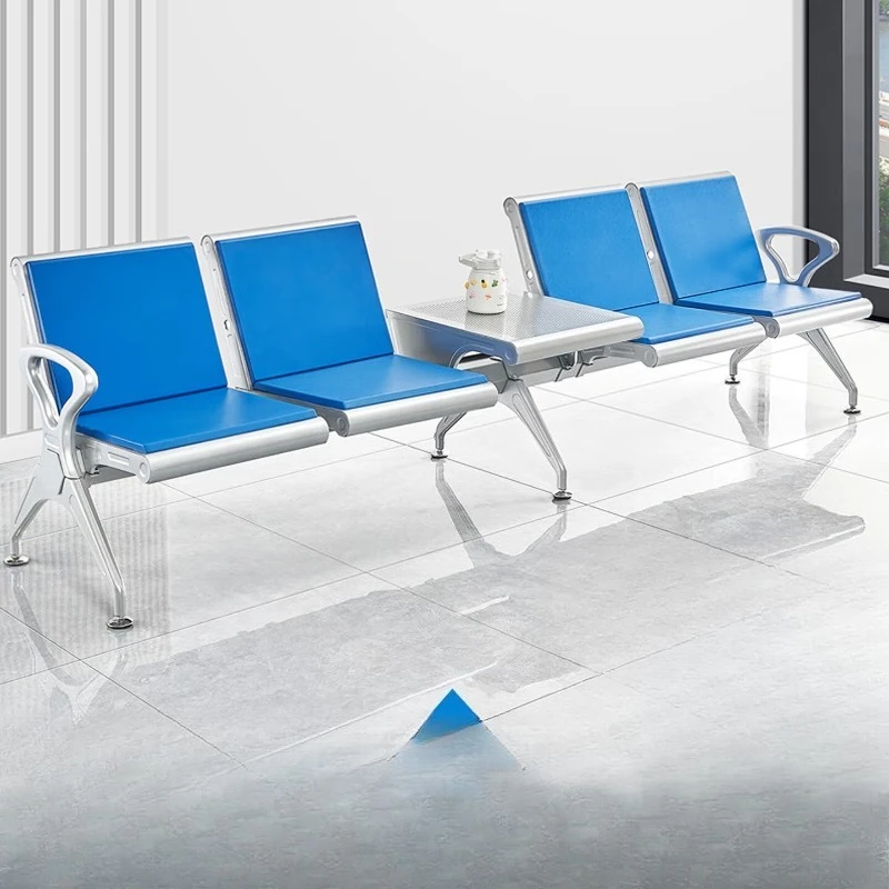 Waiting  for three with coffee table Waiting  Rest  with row chair Bench chair Public seat