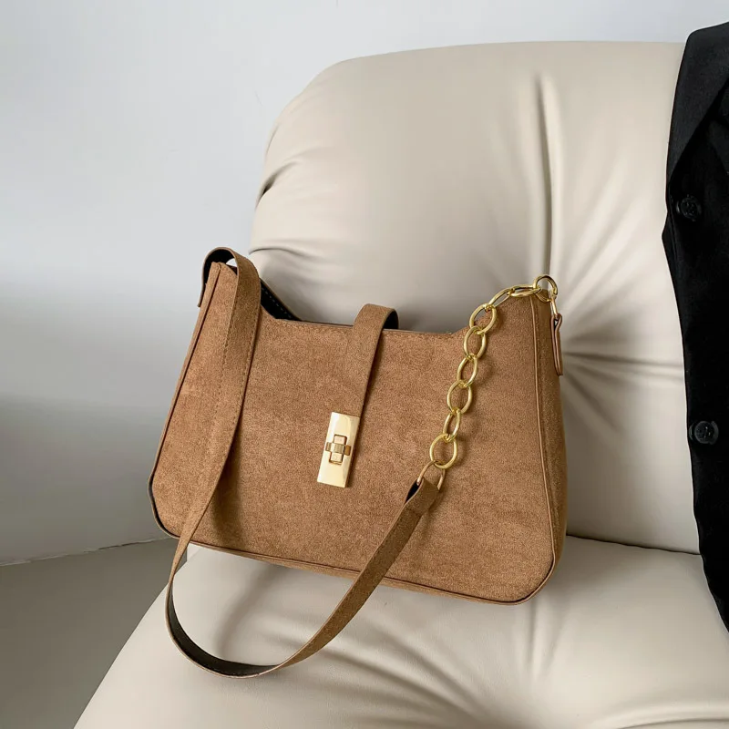 Niche design texture portable armpit bag retro fashion shoulder bag